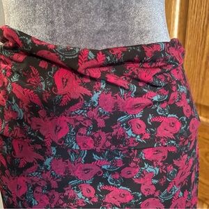 Lularoe Floral Maxi Skirt - Red and Black